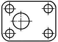 Штрихпунктирные линии, применяемые в качестве центровых, следует заменять сплошными тонкими линиями, если диаметр окружности или размеры других геометрических фигур в изображении менее 12 мм