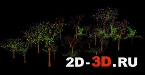 3d модели деревьев для Autocad