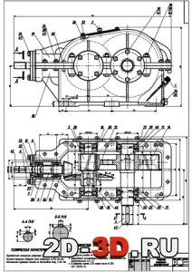 Коническо-цилиндрический редуктор вариант № 8.7