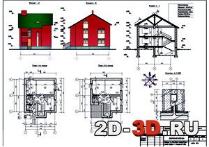 Двухэтажный жилой дом из мелкоразмерных элементов 2