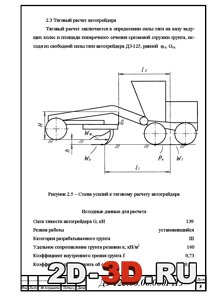Схема усилий к тяговому отчету