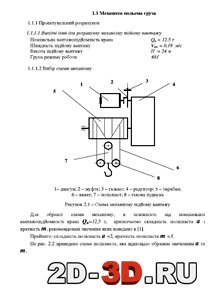 Схема механизму підйому вантажу