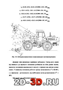 Побудова кінематичної схеми важільної системи корчувача