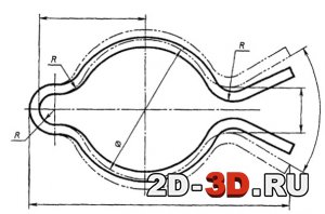 Развертка штрихпунктирными тонкими линиями с двумя точками