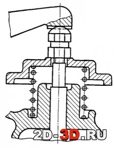 изображение изделия, расположенные за винтовой пружиной