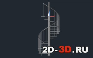 3d модель лестницы в AutoCAD