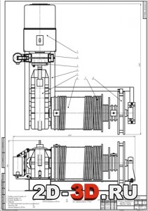 Механизм передвижения крановой тележки (сборочный чертеж)