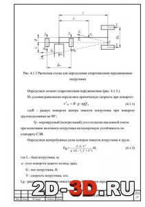 Расчетная схема для определения сопротивления передвижению погрузчика