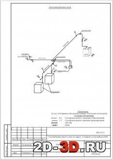 Аксонометрическая схема газопровода