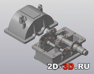 3d модель открытого редуктора