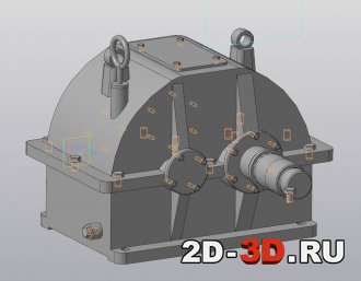 3д модель редуктора в Компас 3D