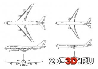 Изображения самолетов с разных сторон