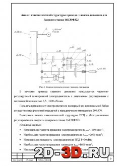 Анализ кинематической структуры привода главного движения для базового станка 16К30Ф323