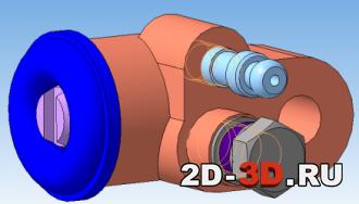 Гидроцилиндр 3d модель в Компас-3D