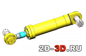 3d модель силового цилиндра гидроусилителя руля