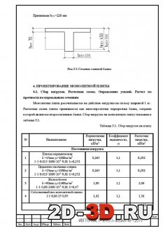 Расчет монолитной плиты