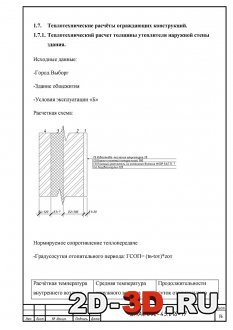 Теплотехнический расчет толщины утеплителя наружной стены
