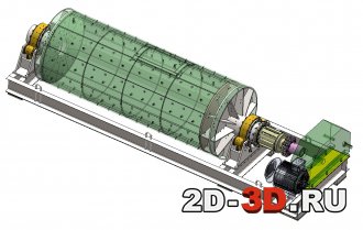 Шаровая мельница 3d модель