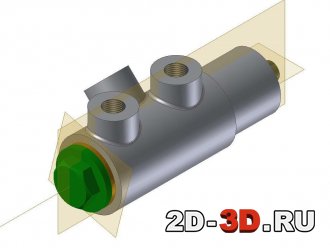 3d модель пневматического цилиндра