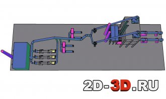 3D модель технологической линии производства цемента