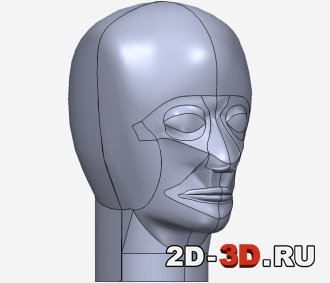3D модель головы в solidWorks