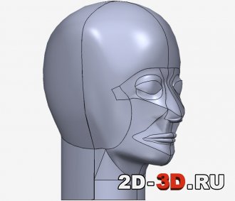 3D модель головы SLDPRT