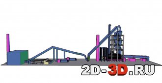 3D модель технологической линии производства цемента