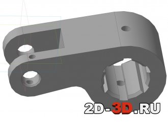 3D модель рычага шлицевого