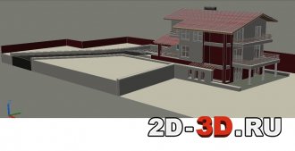 3Д модель дома