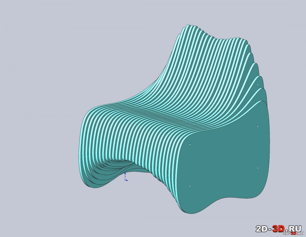 Параметрическое кресло 3d модель