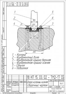 Опора колонны нижняя