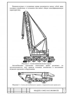 Схема пневмоколесного крана