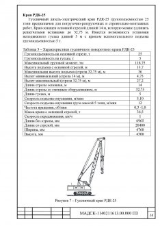 Кран РДК-25(характеристики)