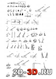 Чертежи строительной техники для AutoCAD .dwg формата и Компас .frw формата