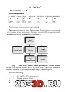 Техникалық-экономикалық көрсеткіштер