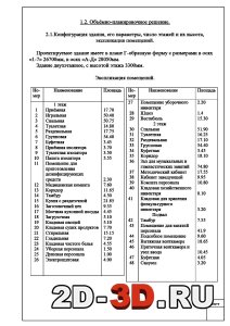 Объёмно-планировочное решение