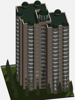 Проект 16-ти поверхового будинку житлового масиву «Оболонь» м. Київ