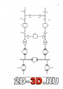 Упрощенная схема электрических соединений подстанции