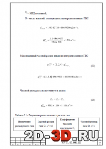 Расчёт часового расхода газа