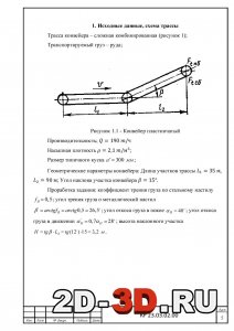 Исходные данные, схема трассы