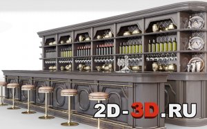 3D модель барной стойки