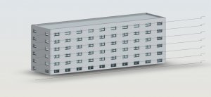 3D модель 6-этажного здания