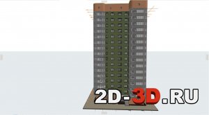 3Д модель дома 1