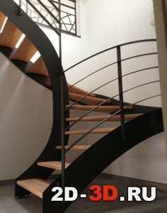 Современная П-образная лестница