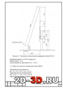 Расчетная схема монтажа балок