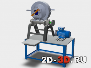 Шаровая мельница, 3D модель (вид 1)