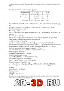 Расчетное сопротивление грунтов