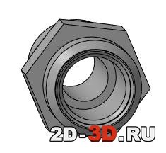 Штуцер. 3Д модель 2