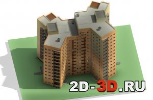 Проект многоэтажного жилого дома в Revit