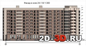 Фасад в осях 24-1